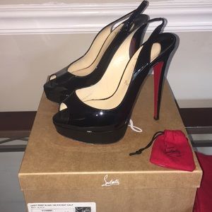Black Christian Louboutin open-toe Heel